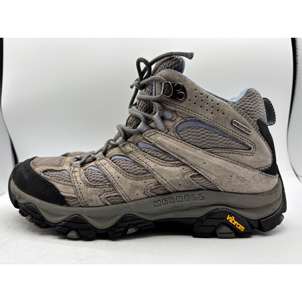 Merrell Moab 3 Mid Waterproof Women's Hiking Boots Grey Blue Gorpcore 10 J500162